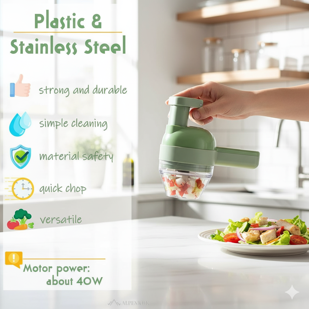 4 in 1 Portable Electric Vegetable Cutter Set