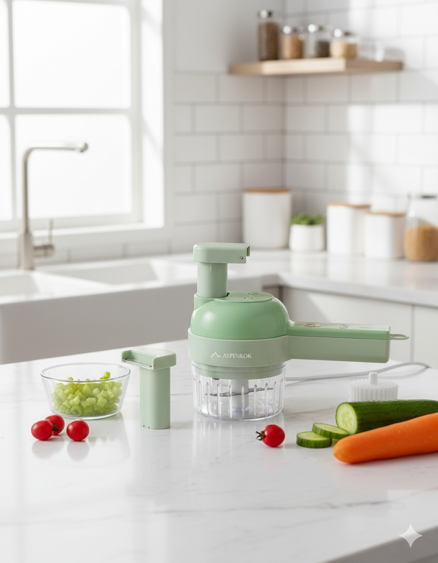 4 in 1 Portable Electric Vegetable Cutter Set